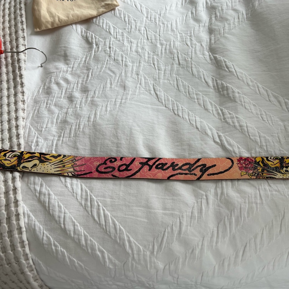 Ed Hardy Pink and Black Women's Belt
